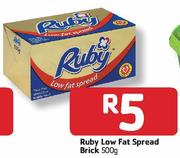 Ruby Low Fat Spread Brick-500g