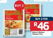 Eskort Chicken Viennas-2 x 500gm