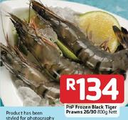 PnP Frozen Black Tiger Prawns 26/30-800gm Nett