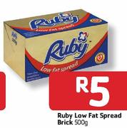 Ruby Low Fat Spread Brick-500G