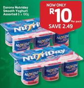 Danone Nutriday Smooth Yoghurt-6x100G Per Pack