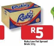 Ruby Low Fat Spread Brick-500G