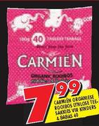 Carmien Organiese Rooibos Lynlose Teesakkies Vir Kinders & Babs-40's