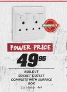 Build It Socket Outlet Complete With Surface Box-2x16Amp 4x4