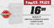 Build It Switch Complete With Cover Plate-2-Lever 1-Way 2x4