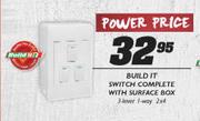 Build It Switch Complete With Surface Box-3-Lever 1-Way 2x4