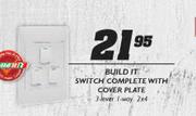 Build It Switch Complete With Cover Plate-3 Lever 1 Way 2x4
