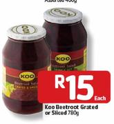 Koo Beetroot Greated Or Sliced-780g Each