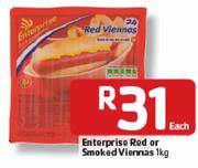 Enterprise Red/Smoked Viennas-1kg 