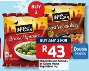 McCain Brussel Sprouts Or Classic Roast Vegetables-2x1kg