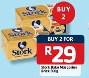 Stork Bake Margarine Brick - 2X500g