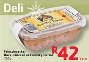 Feinschmecker Duck, Chicken Or Country Terrine-250g