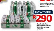 Castle Lite Non Returnable Bottles-24X340ml Or Cans-24X330ml