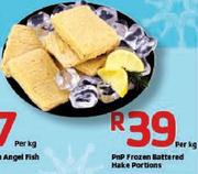 PnP Frozen Battered Hake Portions-Per Kg