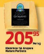 Klienrivier SA Gruyere Mature Portions-Per Kg