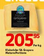 Kleinrivier SA Gruyere Mature Portions-Per Kg