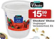 Checkers Choice Vrugtejogurt Verskeidenheid-1Kg