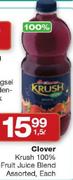 Clover Krush 100% Fruit Juice Blend-1.5L
