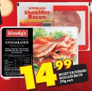 Woody's/Ritebrand Shoulder Bacon-200g Each