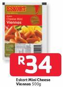 Eskort Mini Cheese Viennas- 500g 
