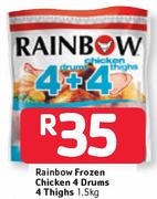 Rainbow Frozen Chicken 4 Drums 4 Thighs- 1.5Kg