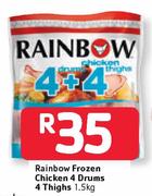 Rainbow Frozen Chicken 4 Drums 4 Thighs-1.5kg