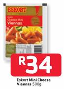  Eskort Mini Cheese Viennas- 500g