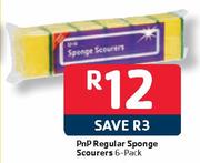 PnP Regular Sponge Scourers-6 Pack