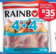 Rainbow Frozen Chicken 4 Drums And 4 Thighs-1.5Kg