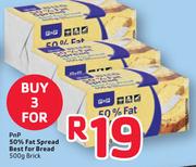 PnP 50% Fat Spread Best For Bread -3 x 500g Brick 