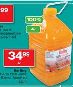 Darling 100% Fruit Juice Blend-4L