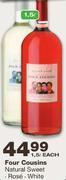 Four Cousins Natural Sweet Rose/White-1.5Ltr Each