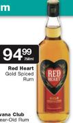 Red Heart Gold Spiced Rum-750ML