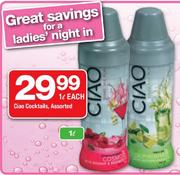 Ciao Cocktail Assorted-1L Each