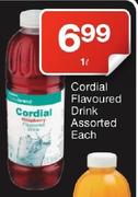 Cordial Flavoured Drink Assorted-1L