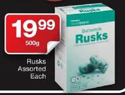 Rusks Assorted-500g