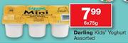 Darling Kids' Yoghurt Assorted-6x75g