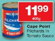 Cape Point Pilchards In Tomato Sauce-400G