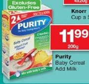 Purity Baby Cereal Add Milk-200G