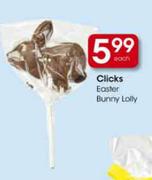 Clicks Easter Bunny Lolly-Each