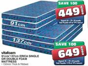  Vitafoam 91cm Erica Single Or Double Foam Mattress Each