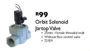 Orbit Solenoid Jartop Valve