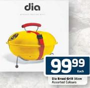 Dia Braai Grill Assorted Colours-36cm each