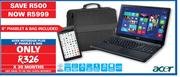 Acer 15.6" Notebook Plus 6" Phablet & Bag