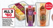 PnP Stir Fry Veg-400/600g,Stir Fry Sauce-100ml & Stir Fry Noodles-250g-For 3