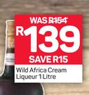 Wild Africa Cream Liqueur-1Litre