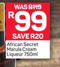 African Secret Marula Cream Liqueur-750ml