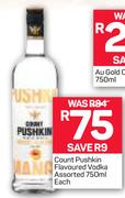 Count Pushkin Flavoured Vodka Assorted-750ml