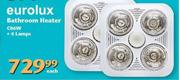Eurolux 4 lamps Bathroom Heater C86W-Each