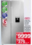 Defy 740Ltr Metallic Side-By Side Fridge And Freezer With Water Dispenser DFF437